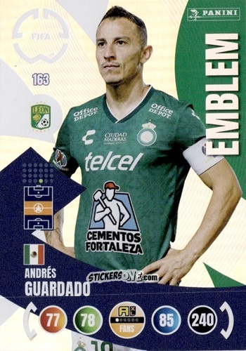 Sticker Andrés Guardado - FIFA Club World Cup 2025. Adrenalyn XL n. 163 - Panini