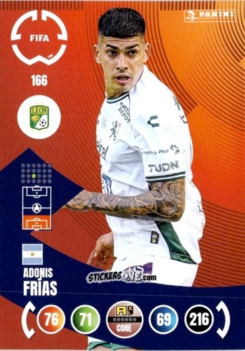 Sticker Adonis Frías - FIFA Club World Cup 2025. Adrenalyn XL n. 166 - Panini