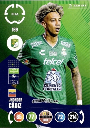 Sticker Jhonder Cádiz - FIFA Club World Cup 2025. Adrenalyn XL n. 169 - Panini