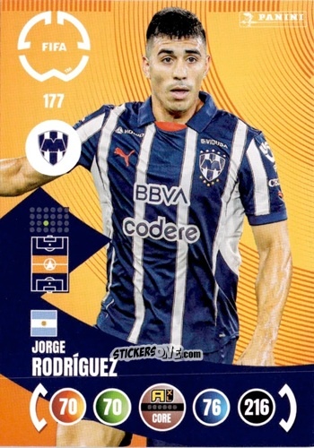 Sticker Jorge Rodríguez - FIFA Club World Cup 2025. Adrenalyn XL n. 177 - Panini