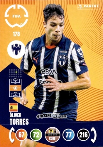 Sticker Óliver Torres - FIFA Club World Cup 2025. Adrenalyn XL n. 178 - Panini