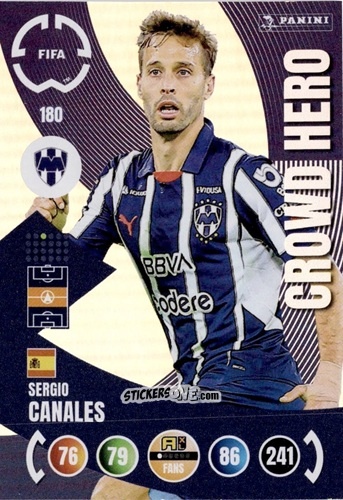 Sticker Sergio Canales - FIFA Club World Cup 2025. Adrenalyn XL n. 180 - Panini