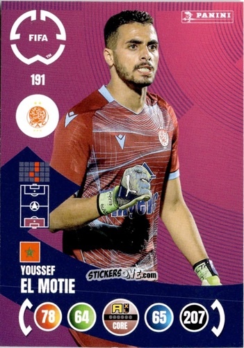 Sticker Youssef El Motie - FIFA Club World Cup 2025. Adrenalyn XL n. 191 - Panini