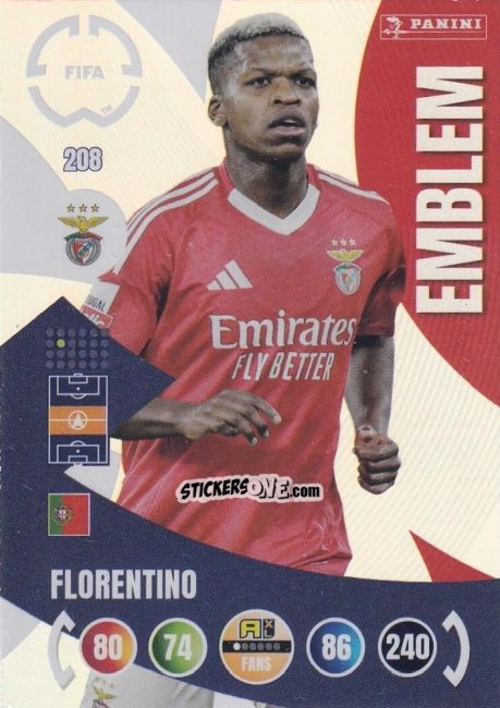 Sticker Florentino - FIFA Club World Cup 2025. Adrenalyn XL n. 208 - Panini