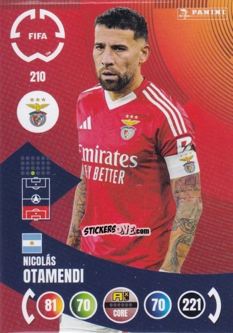 Sticker Nicolás Otamendi - FIFA Club World Cup 2025. Adrenalyn XL n. 210 - Panini