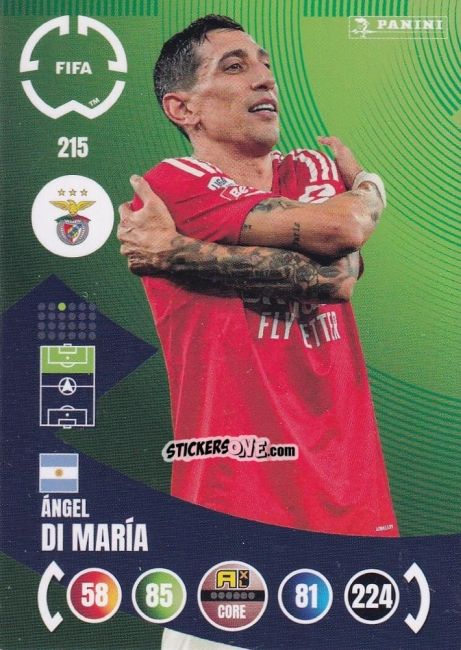 Figurina Ángel Di María - FIFA Club World Cup 2025. Adrenalyn XL n. 215 - Panini