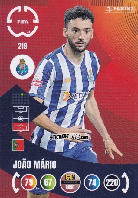 Figurina Joao Mario - FIFA Club World Cup 2025. Adrenalyn XL n. 219 - Panini