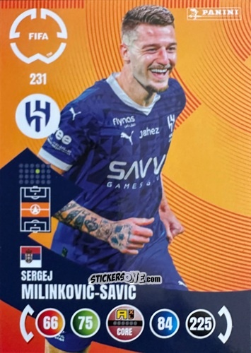 Sticker Sergej Milinković-Savić - FIFA Club World Cup 2025. Adrenalyn XL n. 231 - Panini