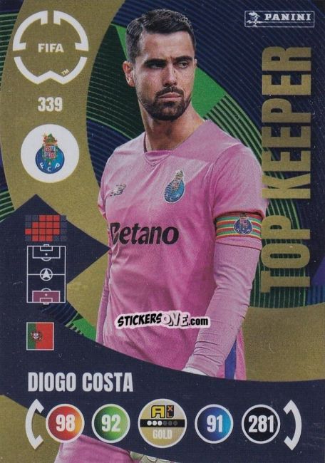 Sticker Diogo Costa - FIFA Club World Cup 2025. Adrenalyn XL n. 339 - Panini
