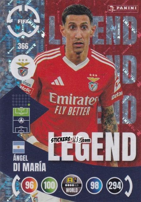 Figurina Angel Di Maria - FIFA Club World Cup 2025. Adrenalyn XL n. 366 - Panini