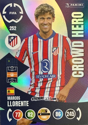 Sticker Marcos Llorente - FIFA Club World Cup 2025. Adrenalyn XL n. 252 - Panini