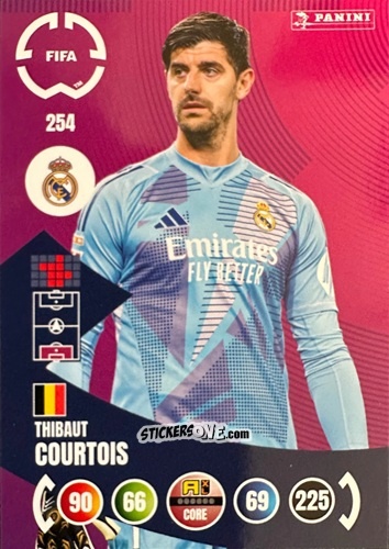 Figurina Thibaut Courtois - FIFA Club World Cup 2025. Adrenalyn XL n. 254 - Panini