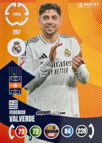Figurina Federico Valverde - FIFA Club World Cup 2025. Adrenalyn XL n. 257 - Panini