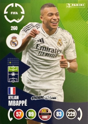 Figurina Kylian Mbappé - FIFA Club World Cup 2025. Adrenalyn XL n. 260 - Panini