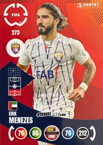 Figurina Erik Menezes - FIFA Club World Cup 2025. Adrenalyn XL n. 273 - Panini