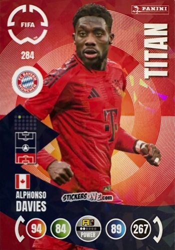 Sticker Alphonso Davies - FIFA Club World Cup 2025. Adrenalyn XL n. 284 - Panini
