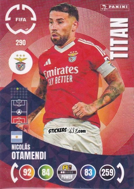 Sticker Nicolás Otamendi - FIFA Club World Cup 2025. Adrenalyn XL n. 290 - Panini