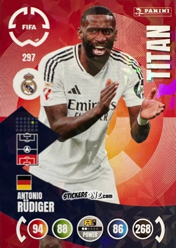 Figurina Antonio Rudiger - FIFA Club World Cup 2025. Adrenalyn XL n. 297 - Panini