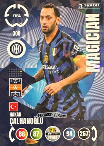 Sticker Hakan Çalhanoğlu - FIFA Club World Cup 2025. Adrenalyn XL n. 308 - Panini