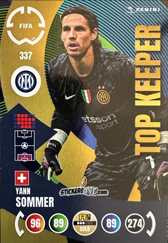 Figurina Yann Sommer - FIFA Club World Cup 2025. Adrenalyn XL n. 337 - Panini