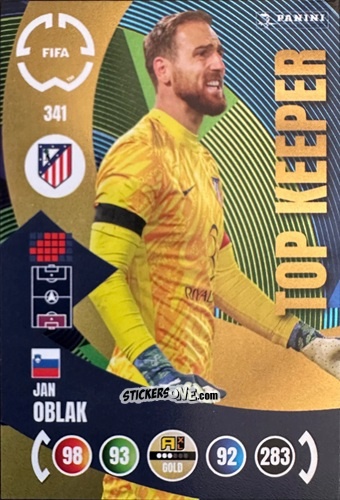 Sticker Jan Oblak - FIFA Club World Cup 2025. Adrenalyn XL n. 341 - Panini