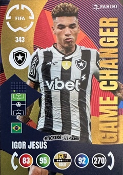 Sticker Igor Jesus - FIFA Club World Cup 2025. Adrenalyn XL n. 343 - Panini