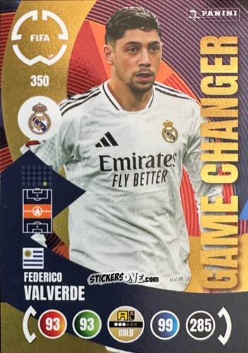 Figurina Federico Valverde - FIFA Club World Cup 2025. Adrenalyn XL n. 350 - Panini