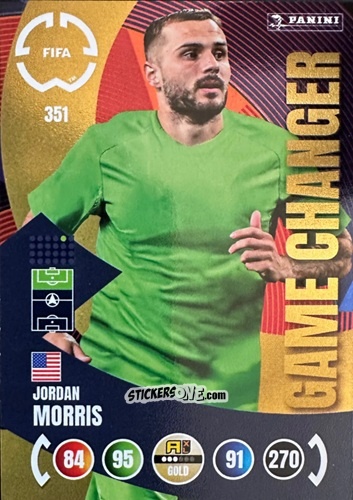 Sticker Jordan Morris - FIFA Club World Cup 2025. Adrenalyn XL n. 351 - Panini
