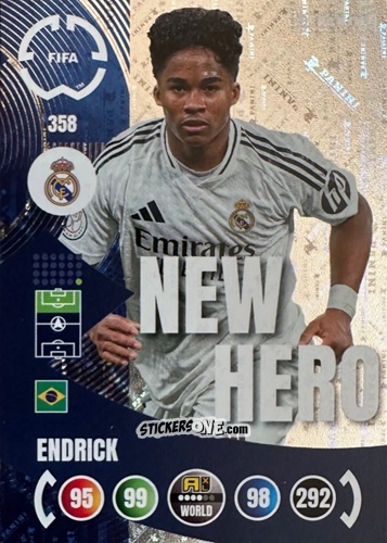 Figurina Endrick - FIFA Club World Cup 2025. Adrenalyn XL n. 358 - Panini