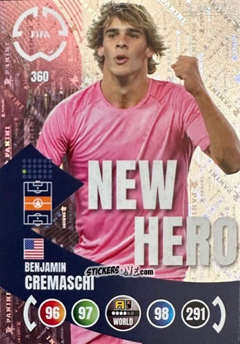Figurina Benjamin Cremaschi - FIFA Club World Cup 2025. Adrenalyn XL n. 360 - Panini