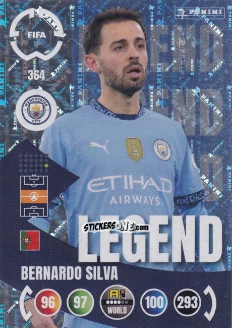 Cromo Bernardo Silva - FIFA Club World Cup 2025. Adrenalyn XL n. 364 - Panini