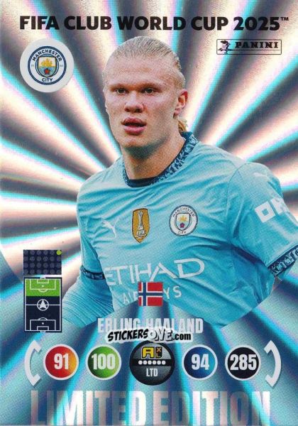 Sticker Erling Haaland - FIFA Club World Cup 2025. Adrenalyn XL n. LE-EH - Panini