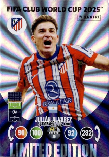 Sticker Julián Alvarez - FIFA Club World Cup 2025. Adrenalyn XL n. LE-JA - Panini
