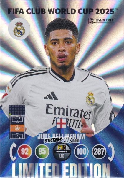 Sticker Jude Bellingham - FIFA Club World Cup 2025. Adrenalyn XL n. LE-JB - Panini