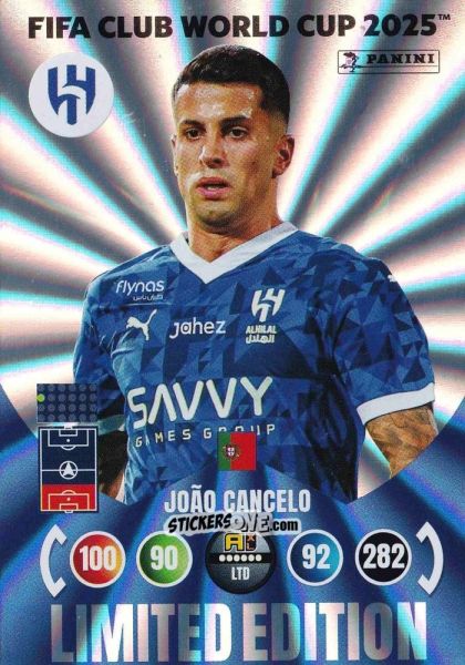 Sticker João Cancelo - FIFA Club World Cup 2025. Adrenalyn XL n. LE-JC - Panini