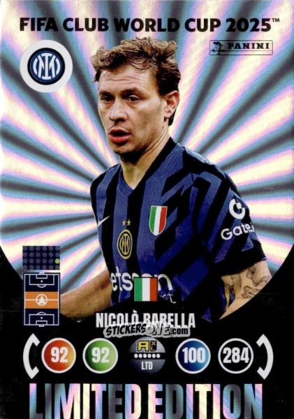 Sticker Nicolò Barella - FIFA Club World Cup 2025. Adrenalyn XL n. LE-NB - Panini
