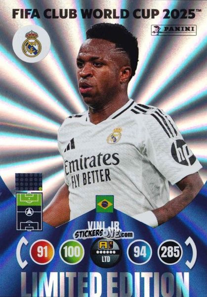 Sticker Vini Jr. - FIFA Club World Cup 2025. Adrenalyn XL n. LE-VJ - Panini