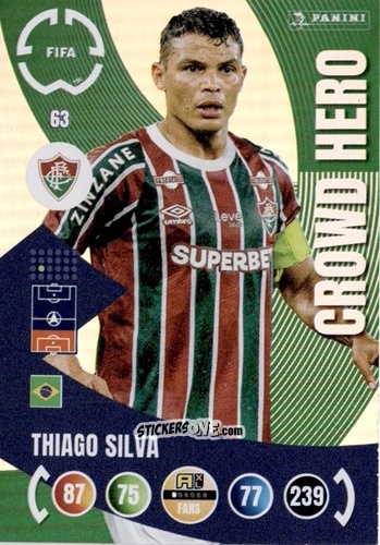 Sticker Thiago Silva - FIFA Club World Cup 2025. Adrenalyn XL n. 63 - Panini