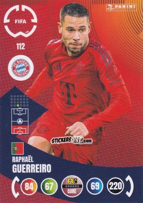 Figurina Raphaël Guerreiro - FIFA Club World Cup 2025. Adrenalyn XL n. 112 - Panini