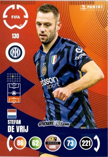 Cromo Stefan De Vrij - FIFA Club World Cup 2025. Adrenalyn XL n. 130 - Panini