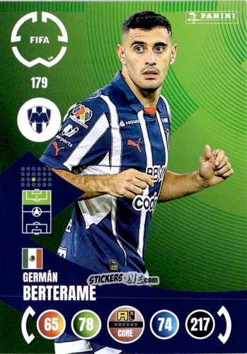 Sticker Germán Berterame - FIFA Club World Cup 2025. Adrenalyn XL n. 179 - Panini