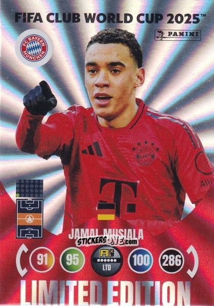 Sticker Jamal Musiala - FIFA Club World Cup 2025. Adrenalyn XL n. LE-JM - Panini