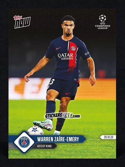 Cromo Warren Zaire-Emery - Now UEFA Champions League 2023-2024
 n. 51 - Topps