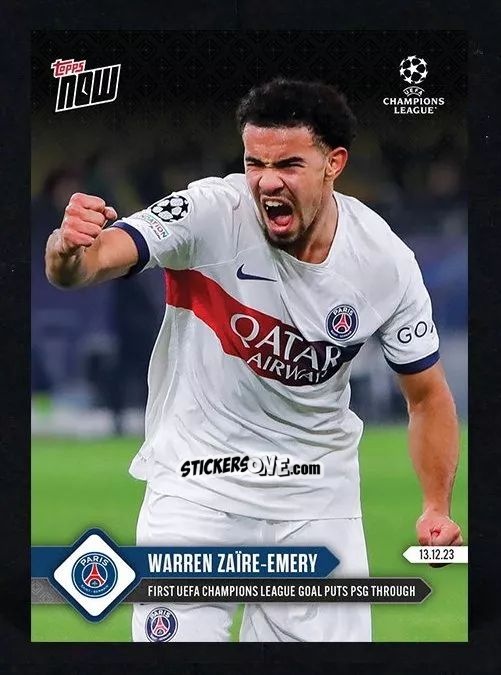 Cromo Warren Zaire-Emery - Now UEFA Champions League 2023-2024
 n. 85 - Topps