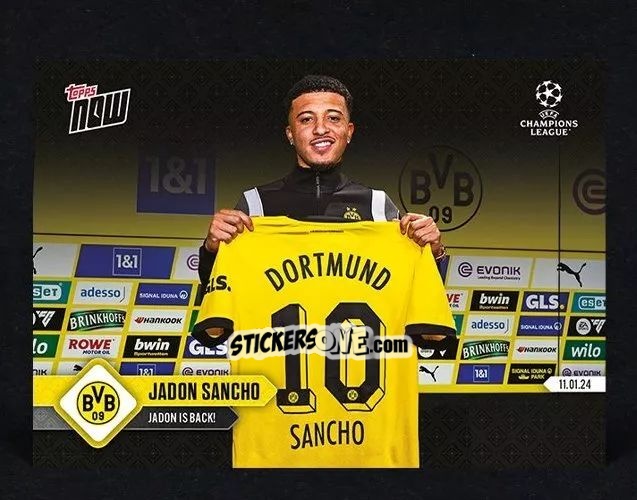 Cromo Jadon Sancho - Now UEFA Champions League 2023-2024
 n. 88 - Topps