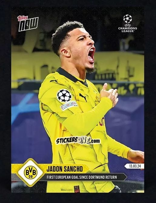Cromo Jadon Sancho - Now UEFA Champions League 2023-2024
 n. 107 - Topps