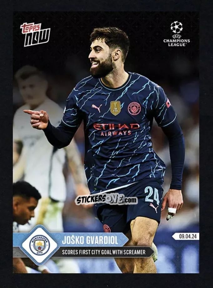 Cromo Josko Gvardiol - Now UEFA Champions League 2023-2024
 n. 109 - Topps