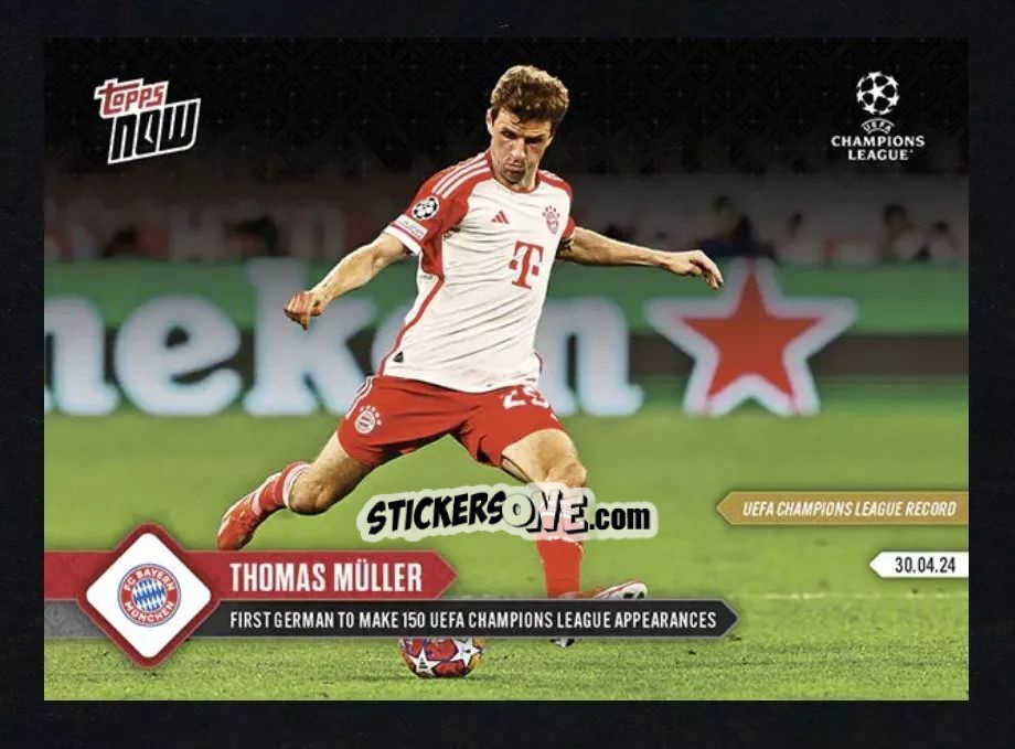 Cromo Thomas Muller - Now UEFA Champions League 2023-2024
 n. 122 - Topps