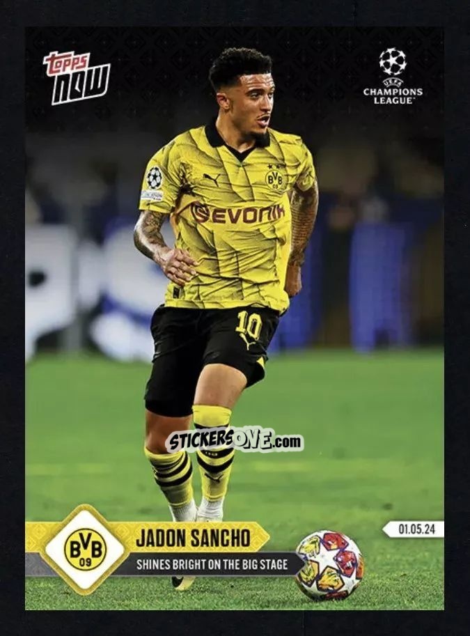 Cromo Jadon Sancho - Now UEFA Champions League 2023-2024
 n. 125 - Topps