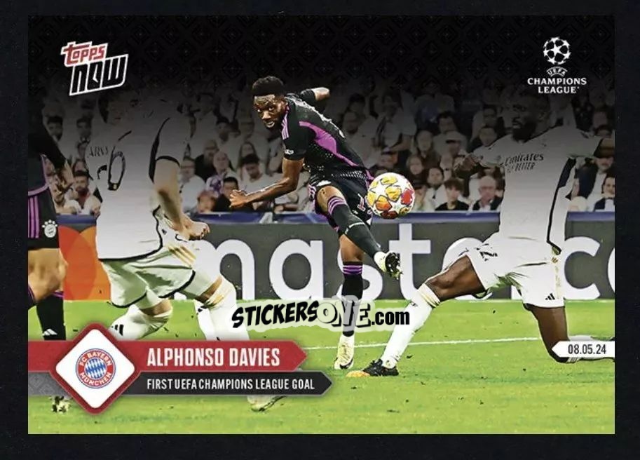 Cromo Alphonso Davies - Now UEFA Champions League 2023-2024
 n. 130 - Topps